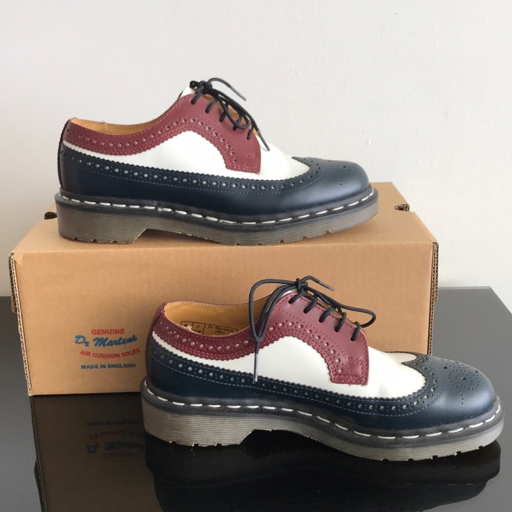 Dr. Martens Made in England, Navy/White/Cherry